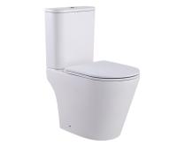 Унитаз напольный с крышкой-сиденьем и бачком Prato Рим безободковый (торнадо) СО-6095А белый