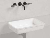 Раковина встраиваемая снизу Salini Marea 09 545x380 мм S-Stone 1802209M белый матовый