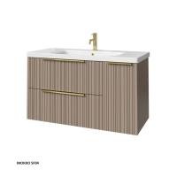 Тумба под раковину Caprigo Rain 100 976х446 мм (2 ящика, 1 дверь) 36515R SF-04 мокко