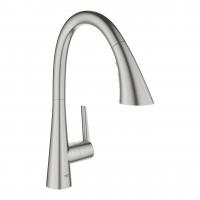 Смеситель для кухни Grohe Zedra с выдвижным изливом 32 294 DC2 суперсталь