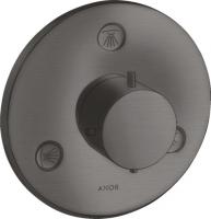 Запорный/переключающий вентиль Axor Starck Trio/Quattro (внешняя часть) 10930340 шлифованный чёрный хром