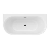 Ванна акриловая пристенная Ravak Ypsilon Wall 178x86 см (чёрный слив) XC00100035 белая