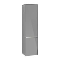 Пенал Villeroy & Boch Collaro 454х349х1538 мм петли слева, с подсветкой C034L0FP серый глянцевый