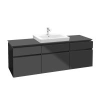 Тумба под раковину Villeroy & Boch Legato 1400х500 мм B68500FP серый глянцевый