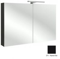 Зеркальный шкаф Jacob Delafon 1000х650х143 мм EB797RU-274 чёрный глянцевый