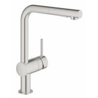 Смеситель для кухни Grohe Minta с выдвижным изливом 30 274 DC0 суперсталь