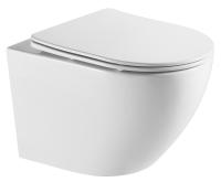 Унитаз подвесной с крышкой-сиденьем Azario Grado безободковый (торнадо) AZ-0046-UQ1 белый