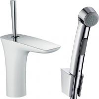 Смеситель для раковины Hansgrohe PuraVida 110 ComfortZone с гигиеническим душем 15275400 белый/хром