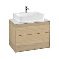 Тумба под раковину Villeroy & Boch Finion 800х501 мм F09100PC дуб/белый