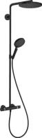 Душевая система с термостатом для душа Hansgrohe Raindance Select S Showerpipe 240 1jet 27633670 матовый чёрный