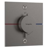 Термостат Hansgrohe ShowerSelect Comfort E (внешняя часть для 2 потребителей) 15572340 шлифованный чёрный хром