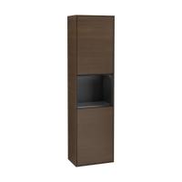 Пенал Villeroy & Boch Finion 418х270х1516 мм петли слева F460PDGN орех/чёрный матовый