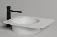 Раковина накладная Salini Ninfea 540x447 мм S-Stone 110521M белый матовый