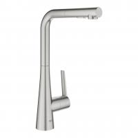 Смеситель для кухни Grohe Zedra с выдвижным изливом 32 553 DC2 суперсталь