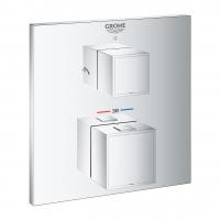 Термостат Grohe Grohtherm Cube (внешняя часть для 2 потребителей) 24 154 000 хром
