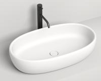 Раковина накладная Salini Luce 690x395 мм S-Stone 110721M белый матовый