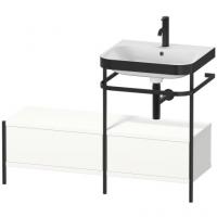 Консоль с раковиной Duravit Happy D.2 Plus 1200х490 мм HP4755O3636 чёрный/белый матовый