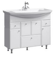 Тумба под раковину Aqwella Барселона напольная 1022х350 мм BA0110K белый