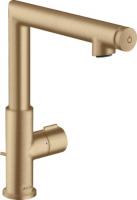 Смеситель для раковины Axor Uno Select 220 ComfortZone 45016140 шлифованная бронза