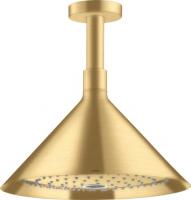 Верхний душ Axor Front 240 2jet с потолочным подсоединением 26022250 шлифованное золото