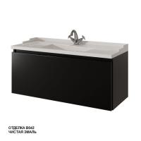 Тумба под раковину Caprigo Ponza-A 120 1190х469 мм гладкий фасад 13515 F В042 чёрный алюминий