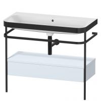 Консоль с раковиной Duravit Happy D.2 Plus 975х490 мм HP4743N9797 чёрный/светло-голубой матовый