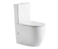 Унитаз напольный с крышкой-сиденьем и бачком Prato Бьянко безободковый (торнадо) СО-6083А белый