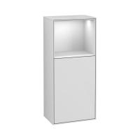 Тумба Villeroy & Boch Finion 418х270х936 мм петли справа F510GFGF белый глянцевый/белый глянцевый