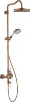 Душевая система с термостатом для душа Axor Montreux Showerpipe 240 1jet 16572310 шлифованное красное золото