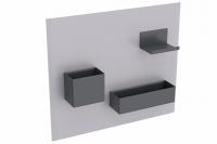 Магнитная доска Geberit Acanto 449x388 мм с аксессуарами 500.649.JL.2 песчаный/тёмно-серый