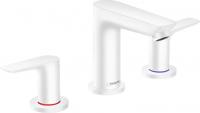 Смеситель для раковины Hansgrohe Talis E на 3 отверстия 71733700 матовый белый