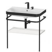 Консоль с раковиной Duravit Happy D.2 Plus 775х490 мм HP4737E3939 чёрный/скандинавский белый матовый