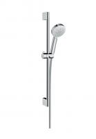 Душевой гарнитур Hansgrohe Crometta 100 Vario со штангой 65 см 26651400 белый/хром