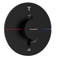 Термостат Hansgrohe ShowerSelect Comfort S (внешняя часть для 2 потребителей) 15554670 матовый чёрный