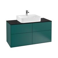 Тумба под раковину Villeroy & Boch Finion 1200х501 мм F13200GS кедр/чёрный