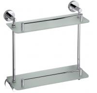 Полка для душа двойная Bemeta Omega 400 мм с ограничителем 104202122 хром