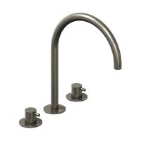 Смеситель для раковины Ravak Espirit ES 018.20GB на три отверстия 270 мм X070312 матовый графит