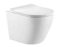 Унитаз подвесной с крышкой-сиденьем Prato Бьянко безободковый (торнадо) PR-2381A белый