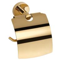 Держатель туалетной бумаги с крышкой Bemeta Brilo 161112010 золото