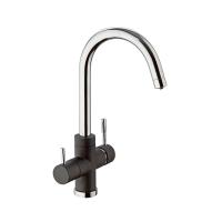 Смеситель для кухни Paini Cox под фильтр 7844643CR3V11L2KM чёрный/хром