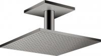 Верхний душ Axor ShowerSolutions 300 2jet с потолочным подсоединением 35320330 полированный чёрный хром