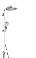 Душевая система с переключателем Hansgrohe Crometta S Showerpipe 240 1jet EcoSmart 9 л/мин Reno 27270000 хром