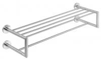 Полка для полотенец с вешалкой Bemeta Neo 655 мм 104205105 шлифованная сталь