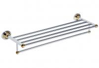 Полка для полотенец с вешалкой Bemeta Retro 665 мм 144202098 хром/золото