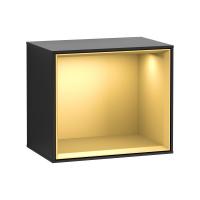 Настенный модуль Villeroy & Boch Finion 418х270х356 мм с зарядной станцией F590HFPD чёрный матовый/матовое золото