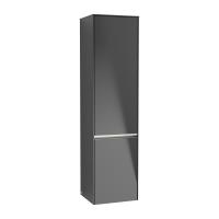 Пенал Villeroy & Boch Collaro 454х349х1538 мм петли слева, с подсветкой C034L0PD чёрный матовый