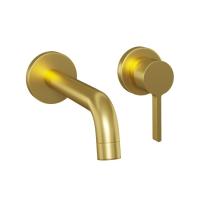 Смеситель для раковины Paini Brera настенный 74PJ208 матовое золото