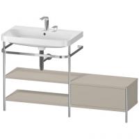 Консоль с раковиной Duravit Happy D.2 Plus 1400х490 мм HP4852E6060 хром/серо-коричневый матовый