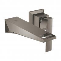 Смеситель для раковины Grohe Allure Brilliant S-Size настенный (внешняя часть) на 2 отверстия 19 781 AL0 тёмный графит матовый