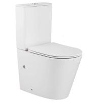 Унитаз напольный с крышкой-сиденьем и бачком Prato Рим безободковый (торнадо) СО-6093А белый